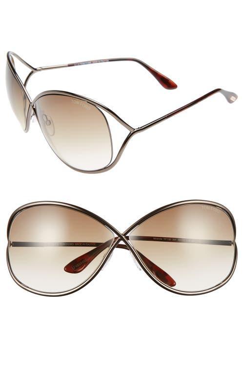 TOM FORD Miranda 68mm Open Temple Oversize Metal Sunglasses Product Image