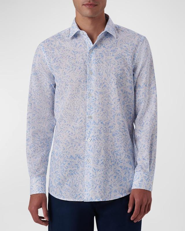 Mens Linen & Cotton Button-Up Shirt Product Image