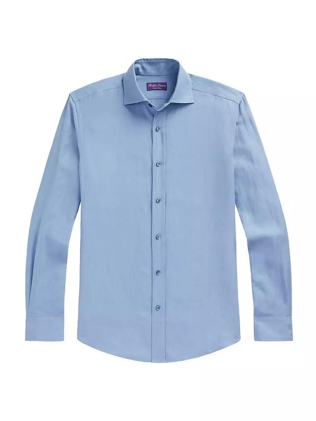 Mens Linen & Silk-Blend Button-Front Shirt Product Image