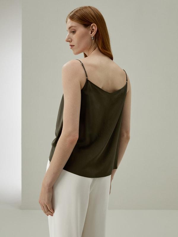 Thin-Strap Crêpe de Chine Cami Product Image