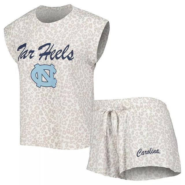 Womens Concepts Sport Cream North Carolina Tar Heels Montana T-shirt and Shorts Sleep Set Product Image