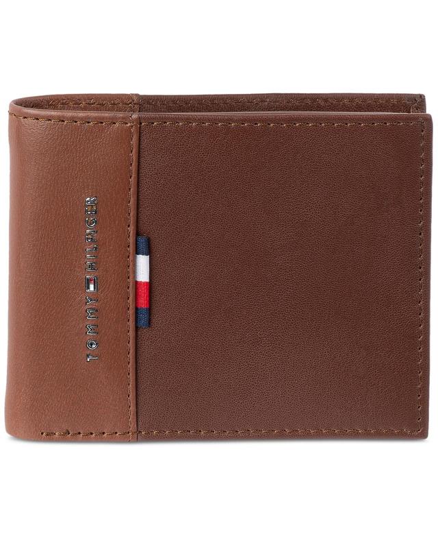 Tommy Hilfiger Mens Rfid Pop Color Leather Bifold Wallet - Blue/Black Product Image