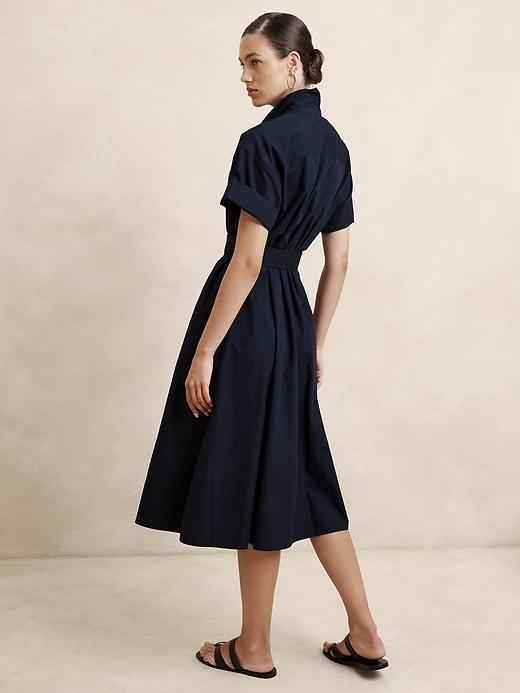 Poplin Midi Shift Shirtdress Product Image