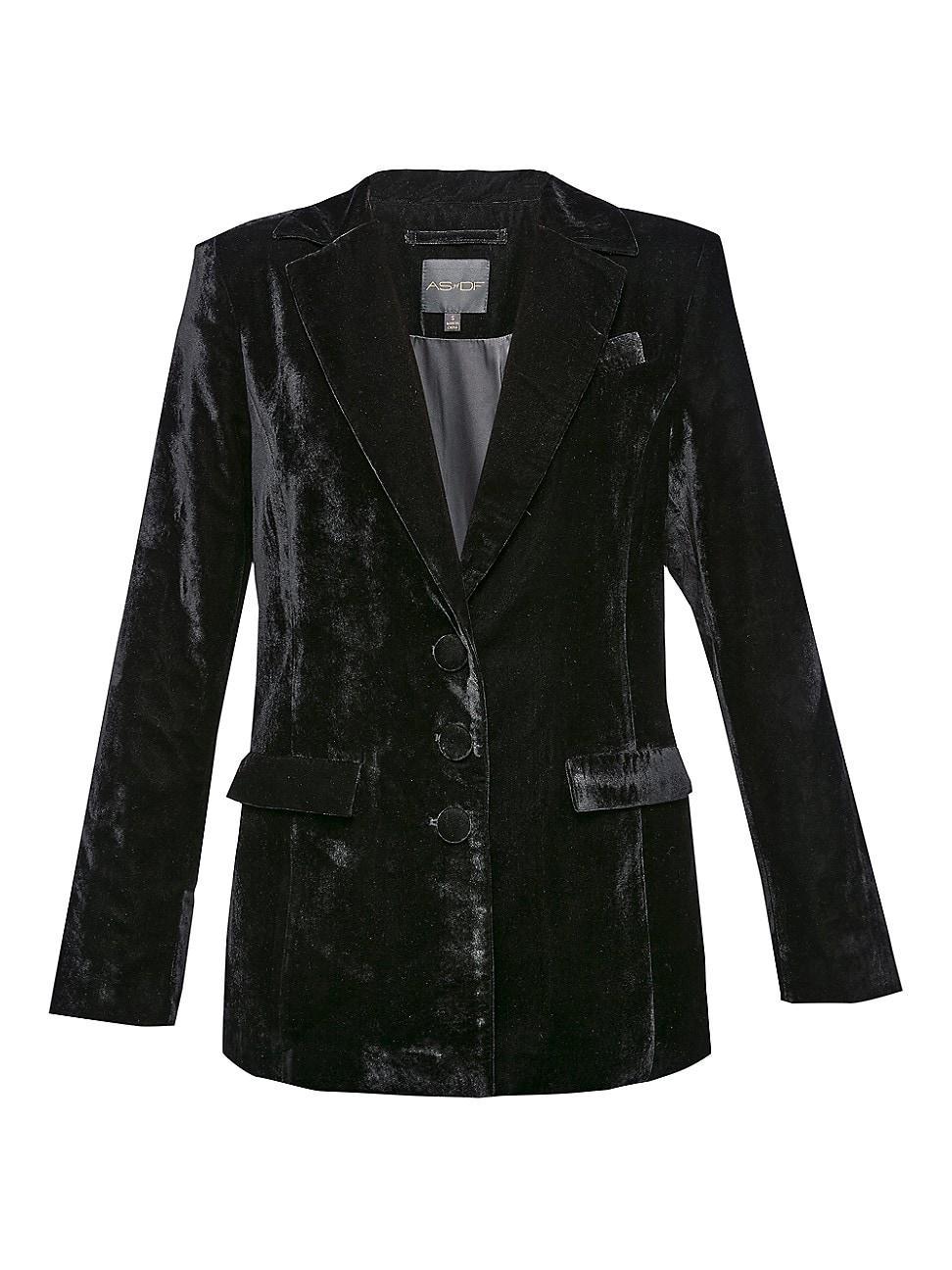 Womens Fiona Velvet Boyfriend Blazer Product Image