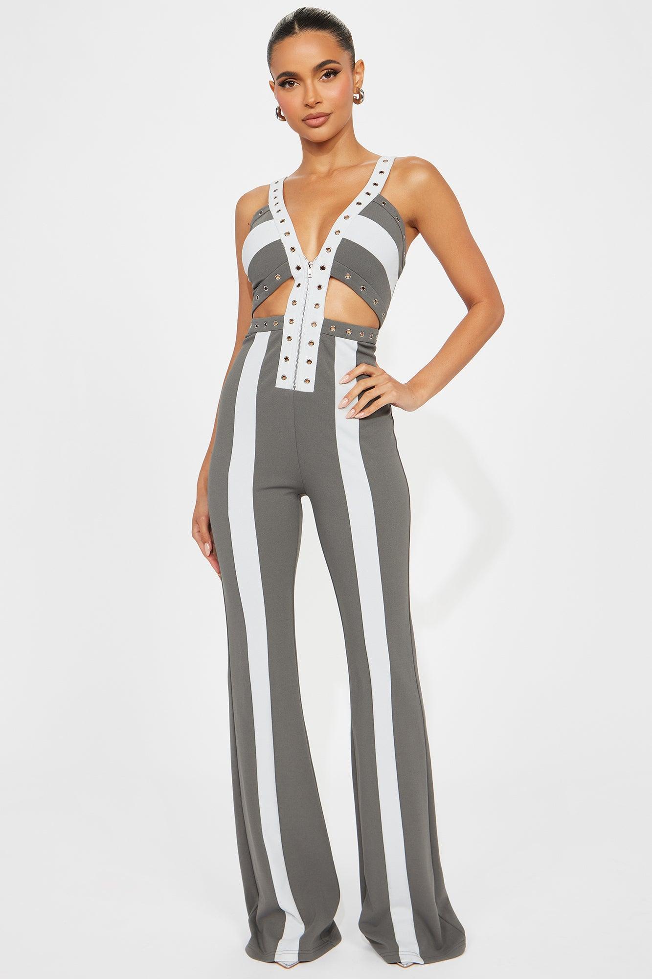 Dream Of Me Jumpsuit - Grey/combo Product Image