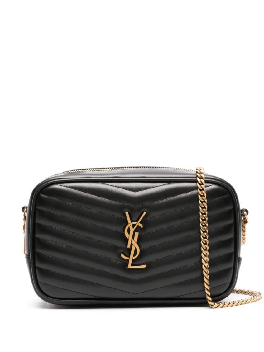 Black Lou Leather Mini Crossbody Bag Product Image