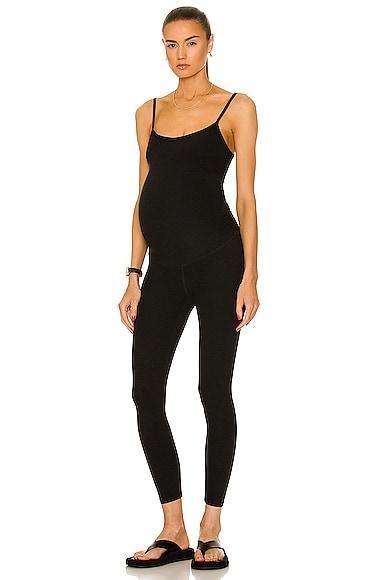 Beyond Yoga Spacedye Uplift Maternity Jumpsuit Black. (also in S, XL, XS). Product Image