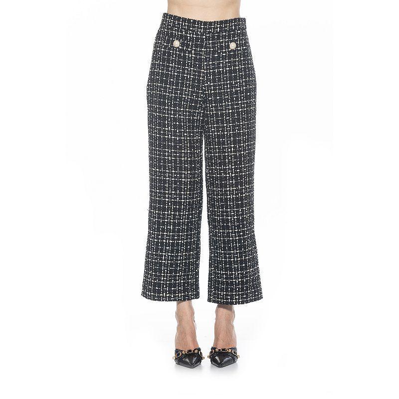 Womens ALEXIA ADMOR Jayden Wide-Leg Tweed Pants Product Image