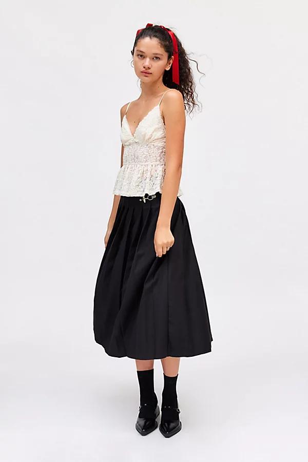 Ecote Elise Jacquard Lace Peplum Cami Womens at Urban Outfitters Product Image