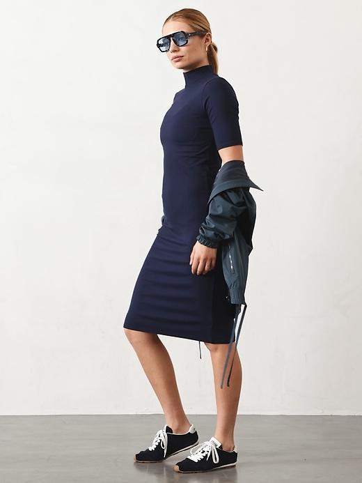 Signature Rib Mock Neck Dress Product Image