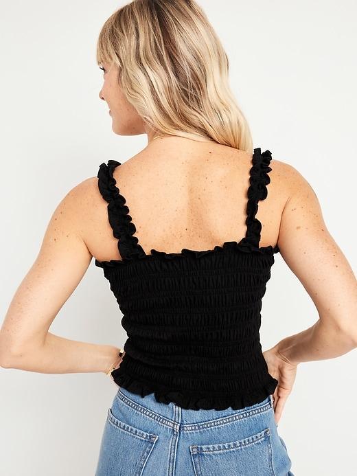 Fitted Smocked Tank Top Product Image