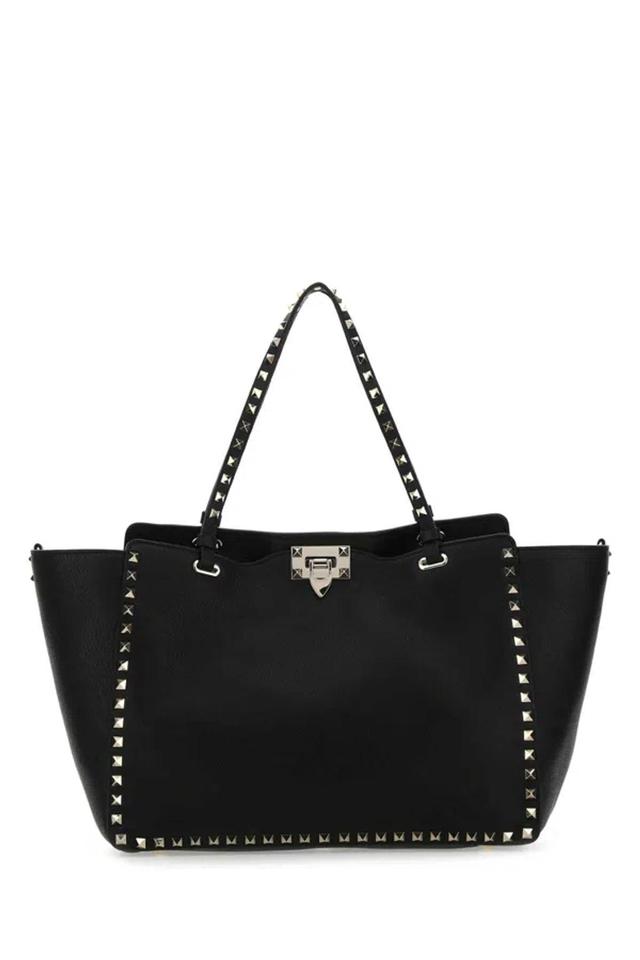 Medium Tote Rockstud In Nero Product Image