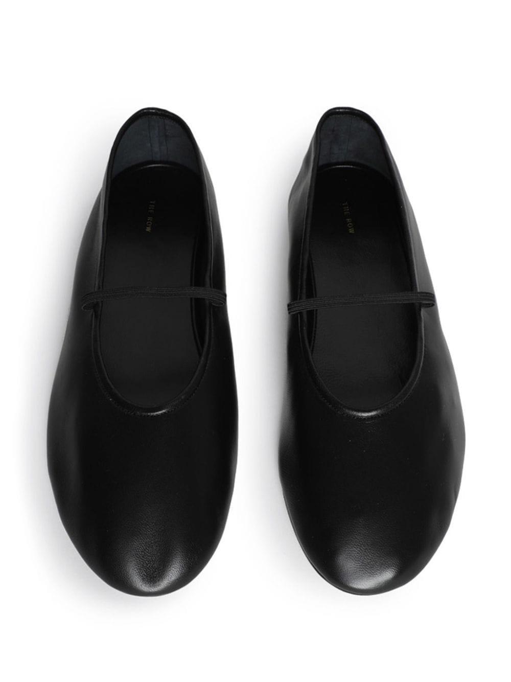 Black Elastic Ballerina Flats Product Image