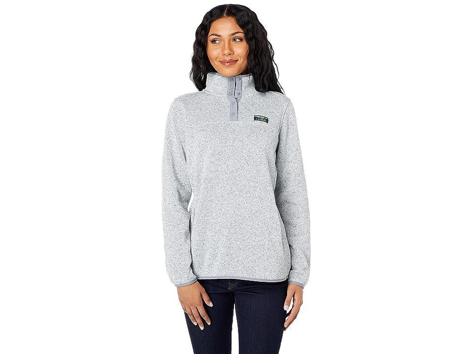 L.L.Bean Sweater Fleece Pullover (Pewter) Women's Clothing Product Image