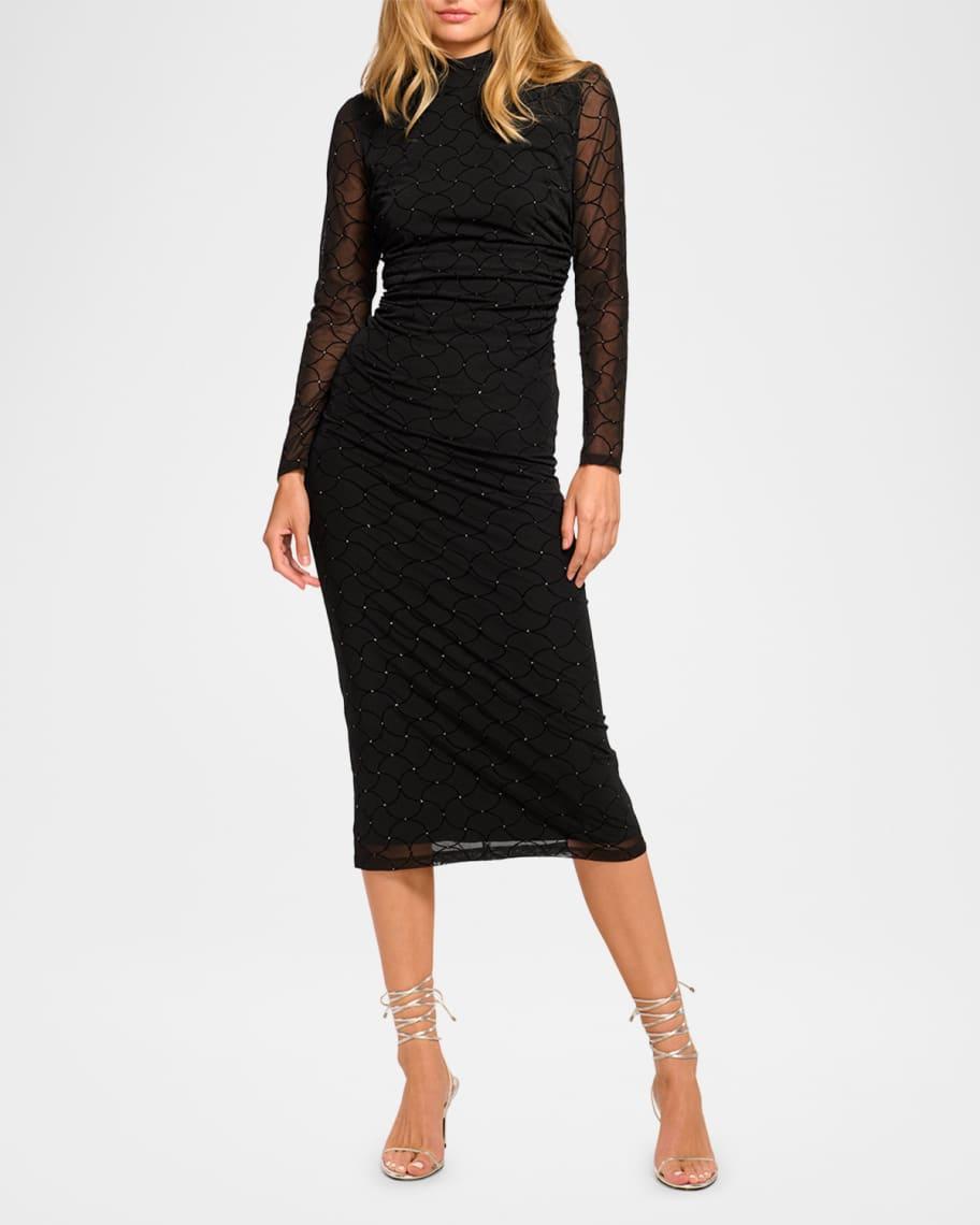 Aurelia Embellished Mock-Neck Dress Product Image