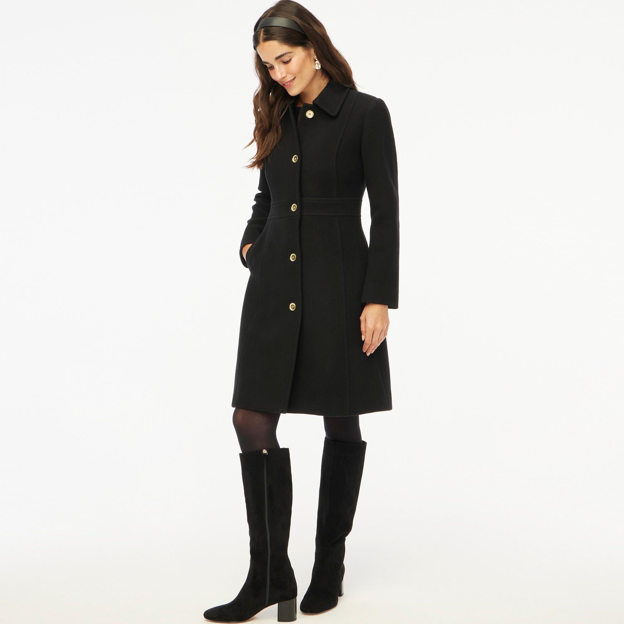 Wool-blend lady day coat Product Image