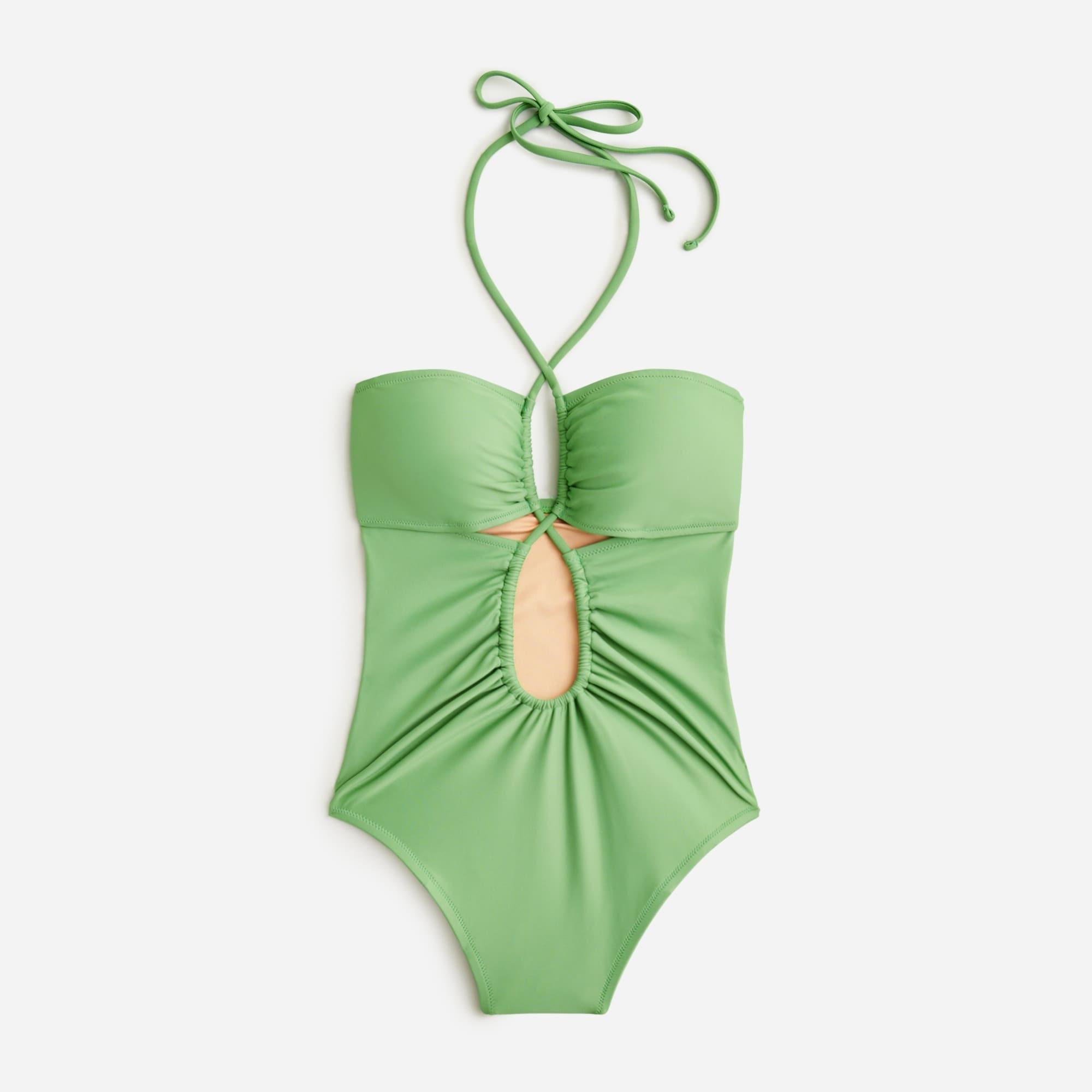 Cutout halter one-piece swimsuit Product Image