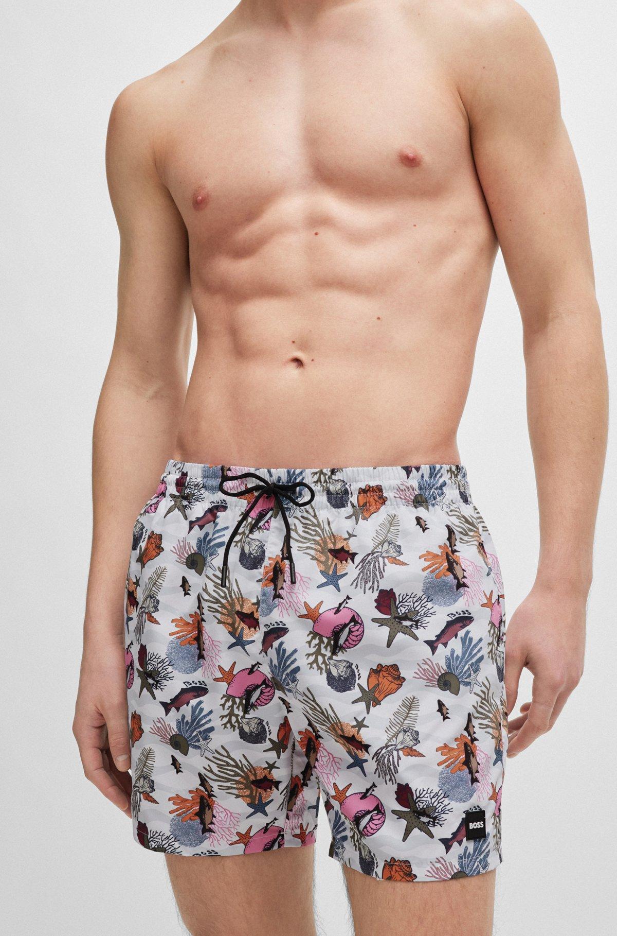 Fully lined swim shorts with seasonal print Product Image