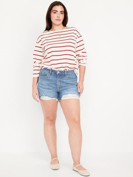 High-Waisted OG Jean Cut-Off Shorts -- 3-inch inseam Product Image