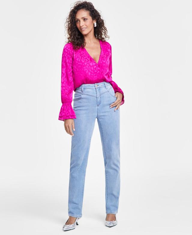 I.n.c. International Concepts Womens High-Rise Straight-Leg Denim Jeans, Created for Macys Product Image