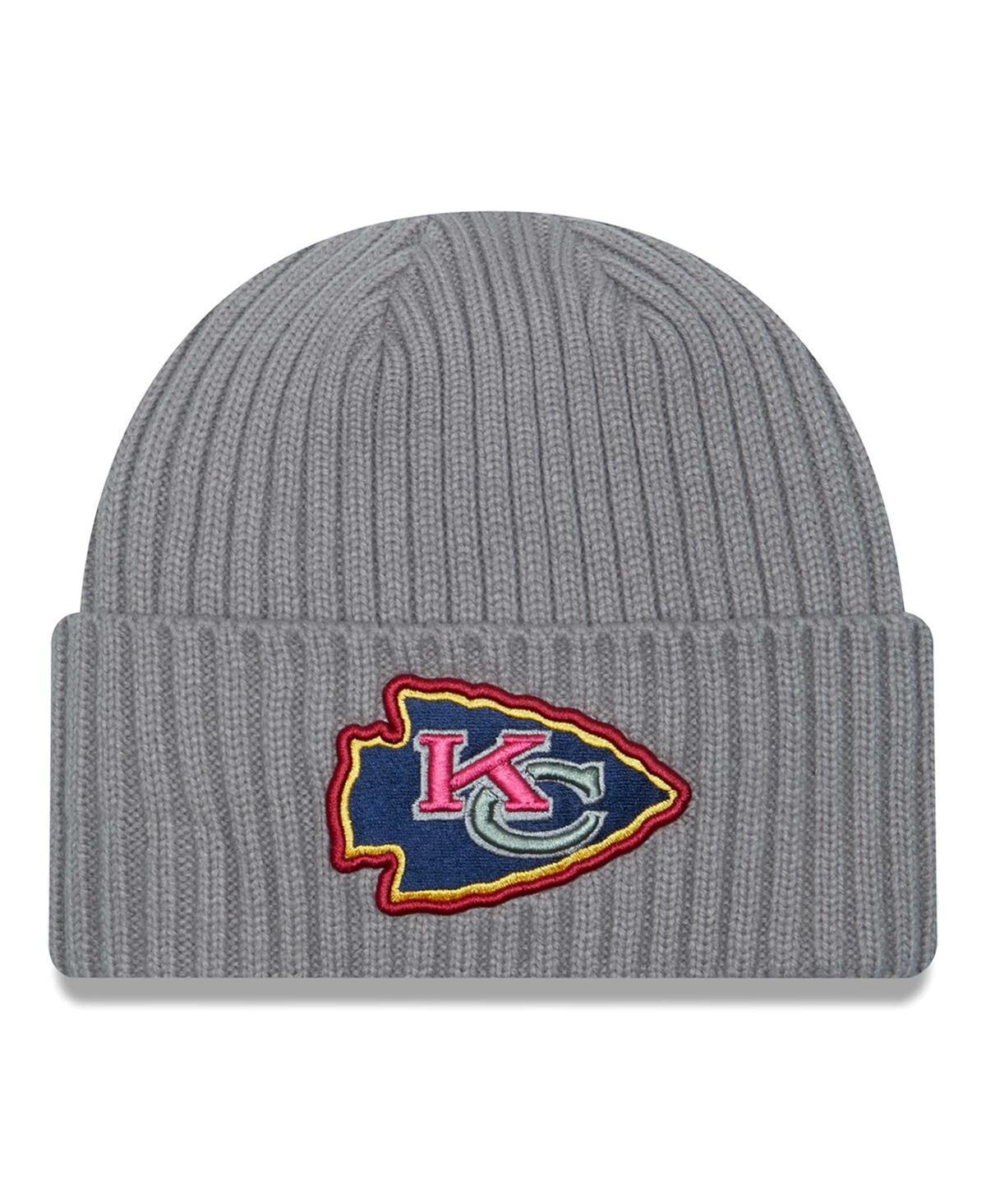 Mens New Era Gray Kansas City Chiefs Color Pack Multi Cuffed Knit Hat Product Image