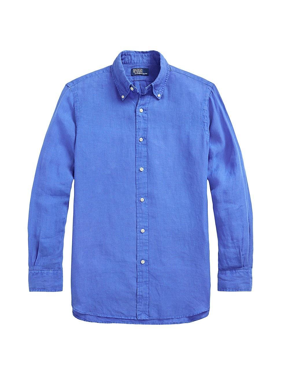 Mens Linen Button-Down Shirt Product Image