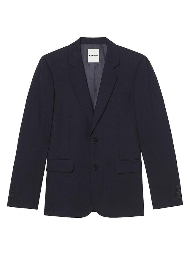 sandro Legacy Wool Suit Jacket in Navy Blue at Nordstrom, Size 44 Product Image