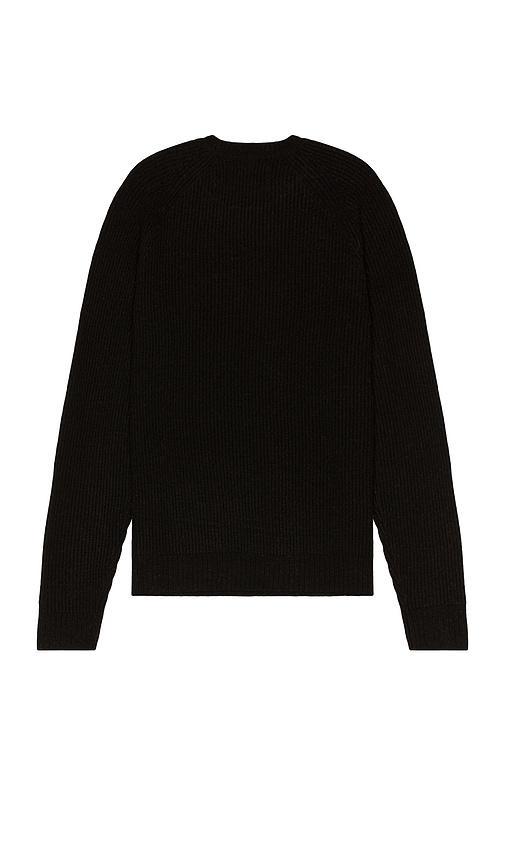 Schott Ribbed Wool Crewneck Sweater in Black - Black. Size M (also in S). Product Image