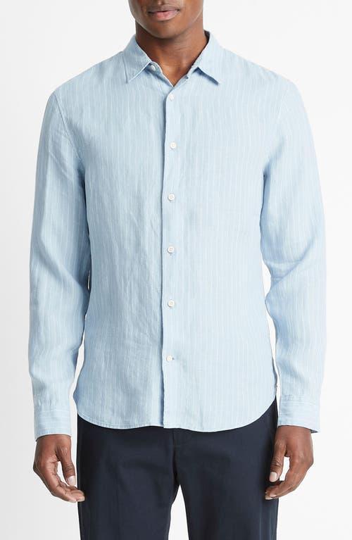 Mens Bayside Striped Linen Button-Front Shirt Product Image