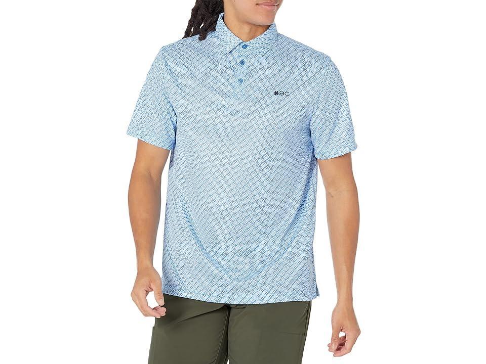 Black Clover Twisted Polo (Azure/White) Men's Clothing Product Image