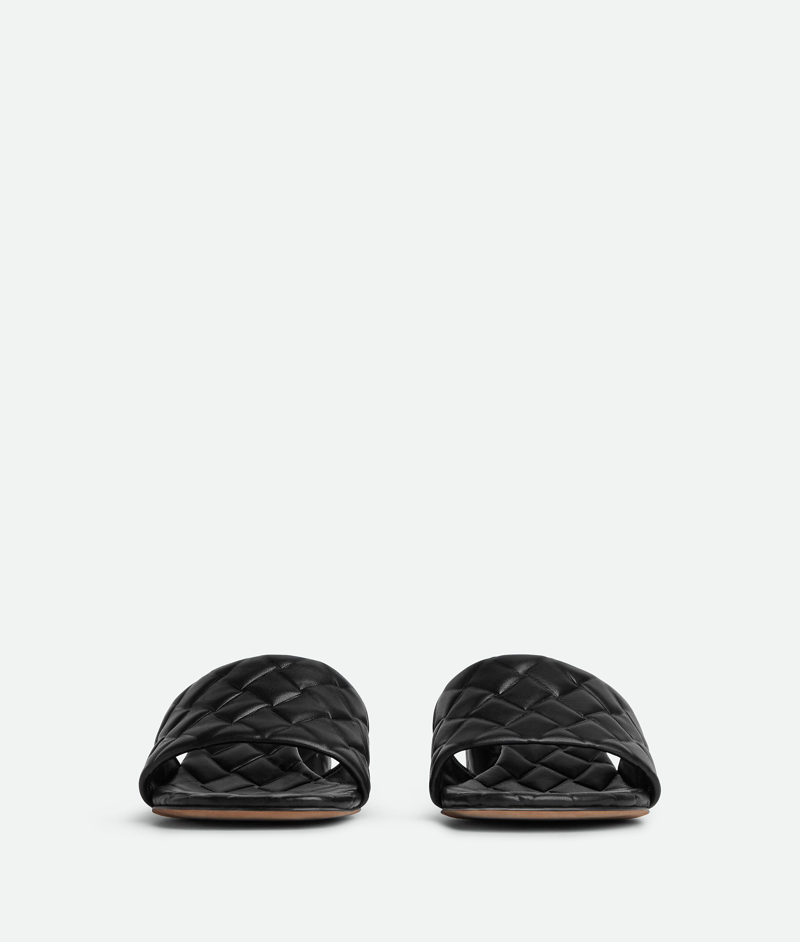 BOTTEGA VENETA Quilted Leather Mule Sandals In Black Product Image