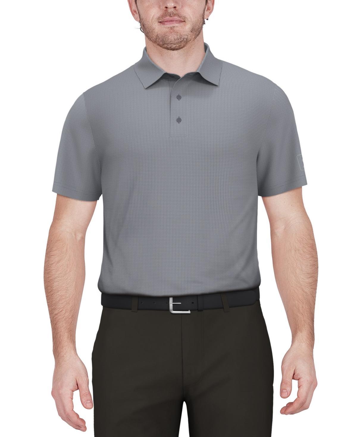 Pga Tour Mens Short-Sleeve Mini-Check Performance Polo Shirt Product Image