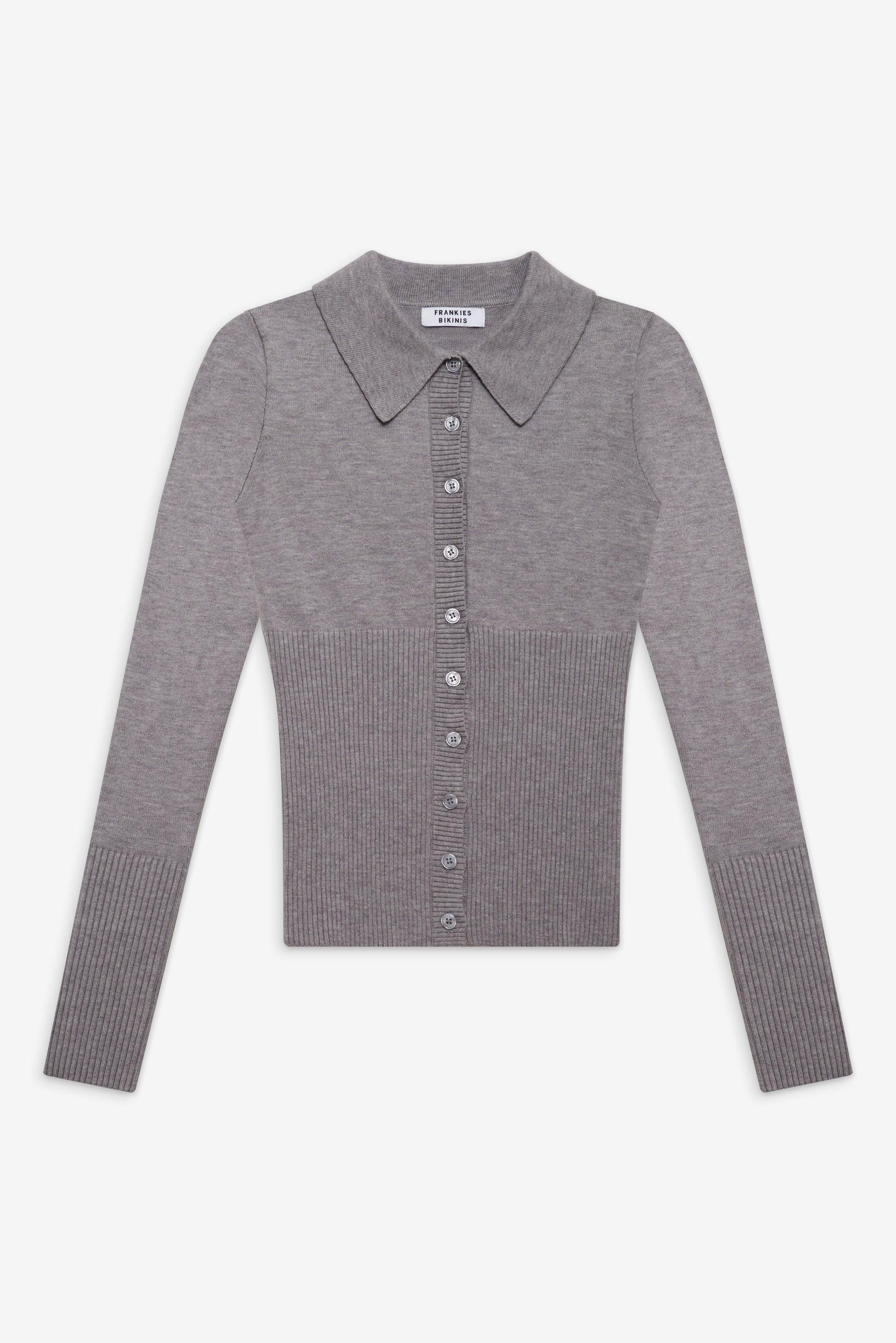 Brooks Button Up Sweater - Rain Cloud Product Image