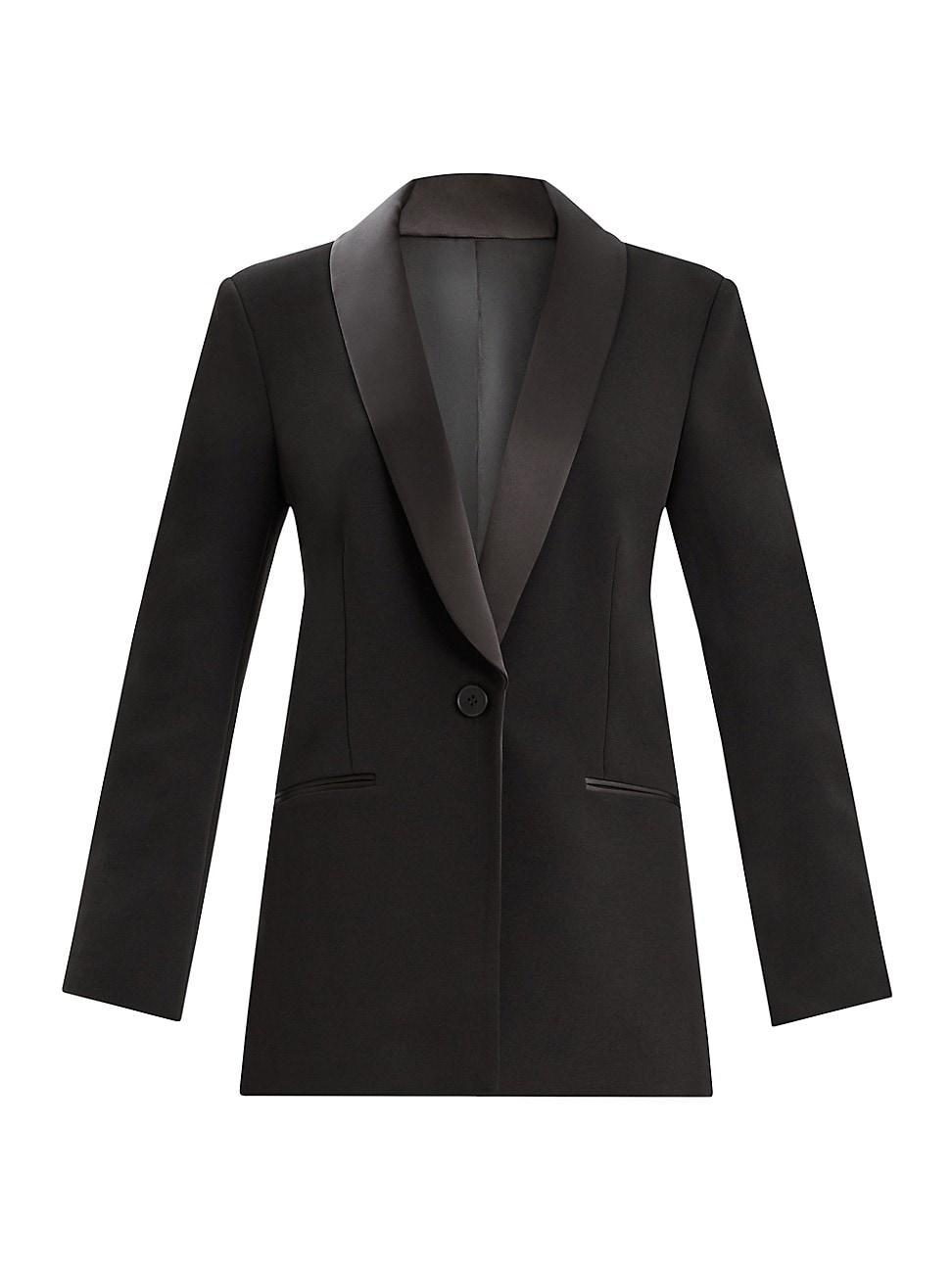 Zac Posen Satin Trim Shawl Blazer Product Image