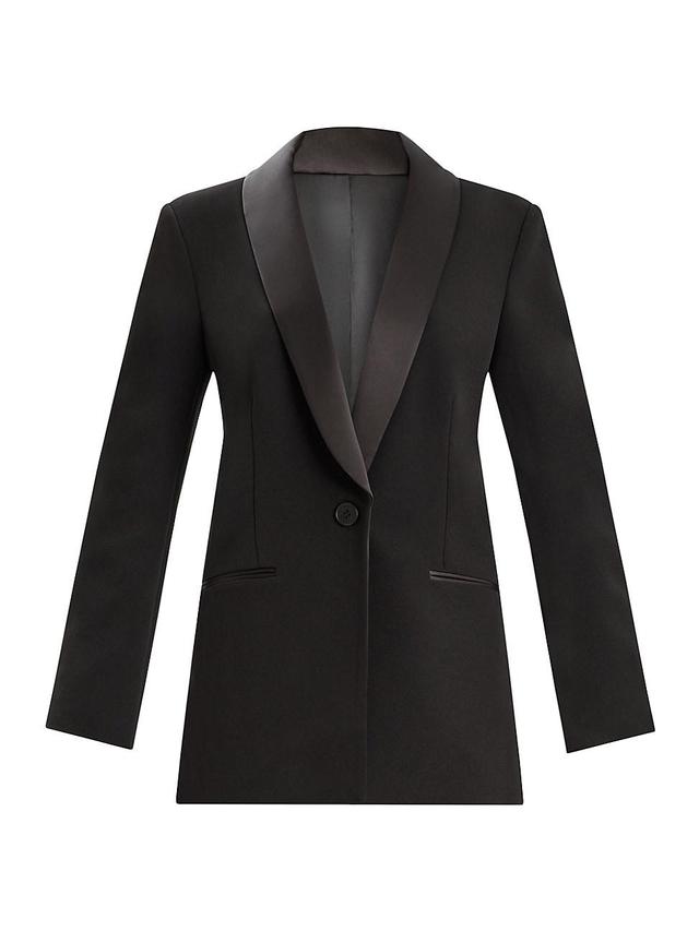 Zac Posen Satin Trim Shawl Blazer Product Image