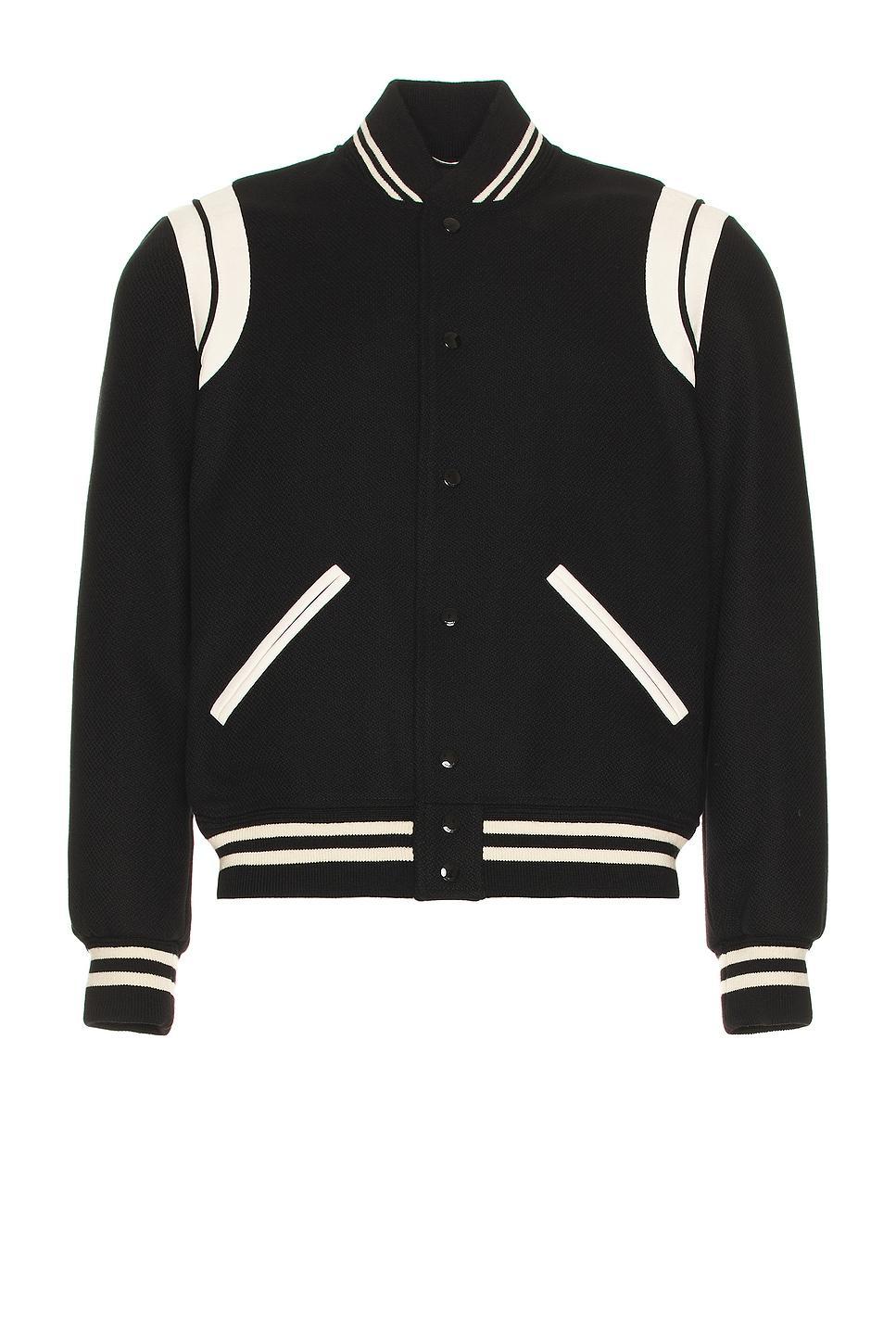 Saint Laurent Teddy Bomber Jacket in Black Product Image