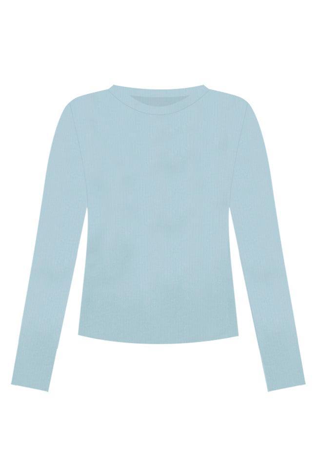 Make Your Choice Sage Ribbed Long Sleeve Tee Product Image