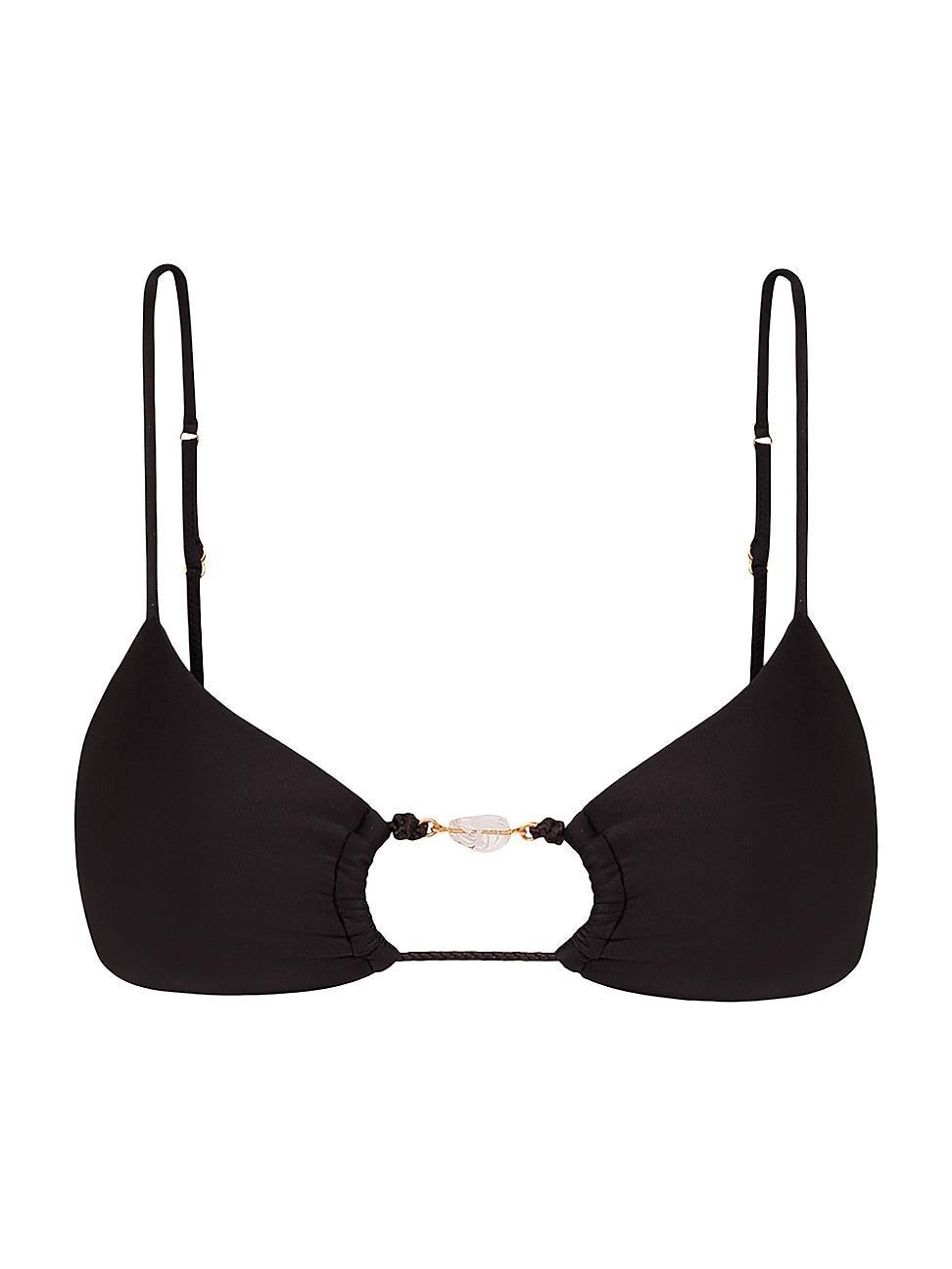 Womens Solid Ivy Erin Cut-Out Bikini Top Product Image