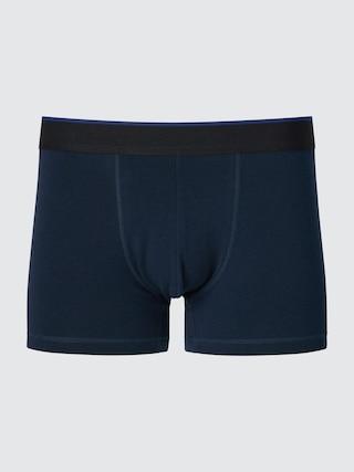 Mens Cotton Low-Rise Boxer Briefs with Deodorizing Navy XL UNIQLO US Product Image