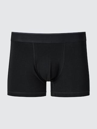 Mens Cotton Low-Rise Boxer Briefs with Deodorizing Black Small UNIQLO US Product Image