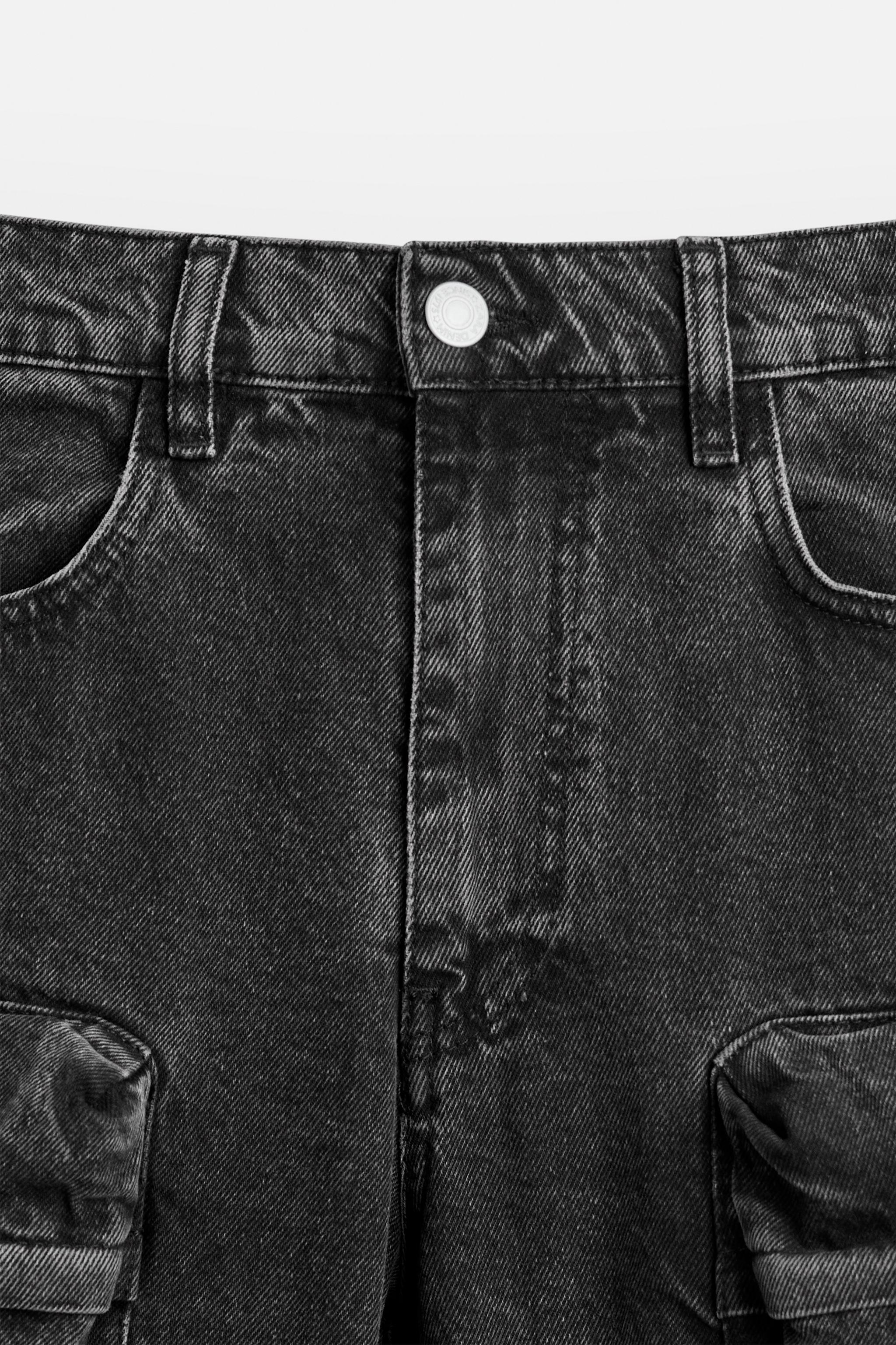 POCKET DENIM CARGO PANTS Product Image