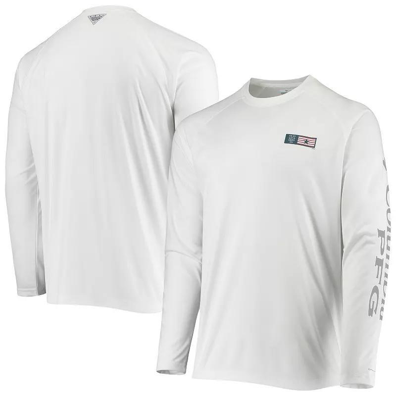 Mens Columbia New York Mets Americana Terminal Tackle Omni-Shade Raglan Long Sleeve T-Shirt Product Image