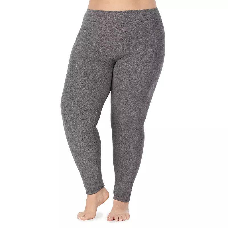 Plus Size Cuddl Duds Fleecewear with Stretch Leggings, Womens Grey Heather Product Image