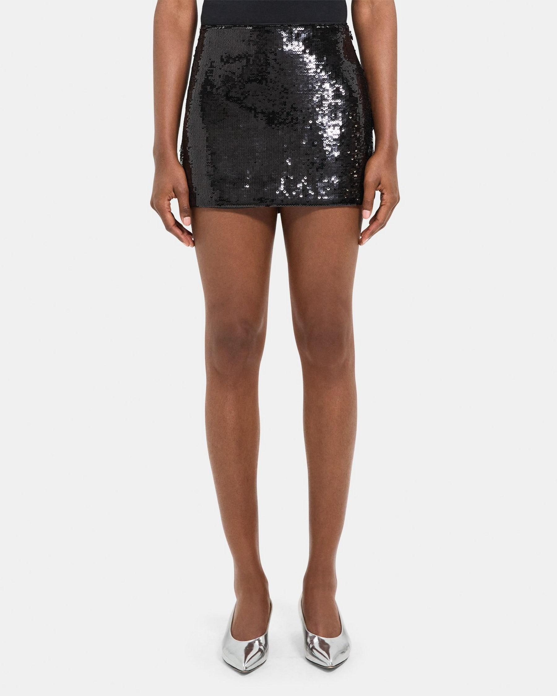 Slice Mini Skirt in Recycled Sequins Product Image