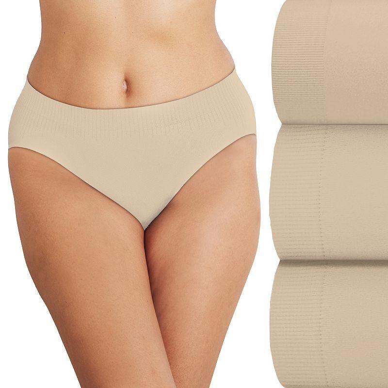 Womens Bali 3-Pack Comfort Revolution Modern Seamless Hi-Cut Panty DFMSH3 Brown Brown Brown Product Image