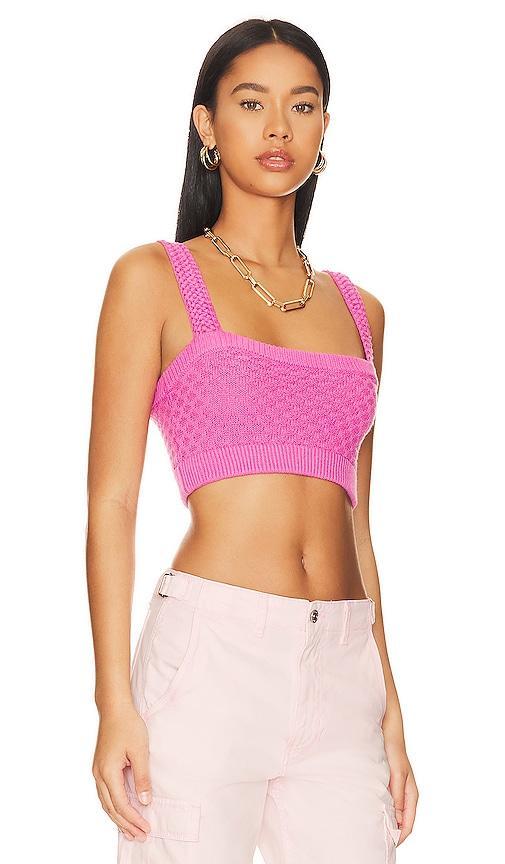 MAJORELLE Tamal Textured Knit Cropped Top Size L, M, S, XL. Product Image