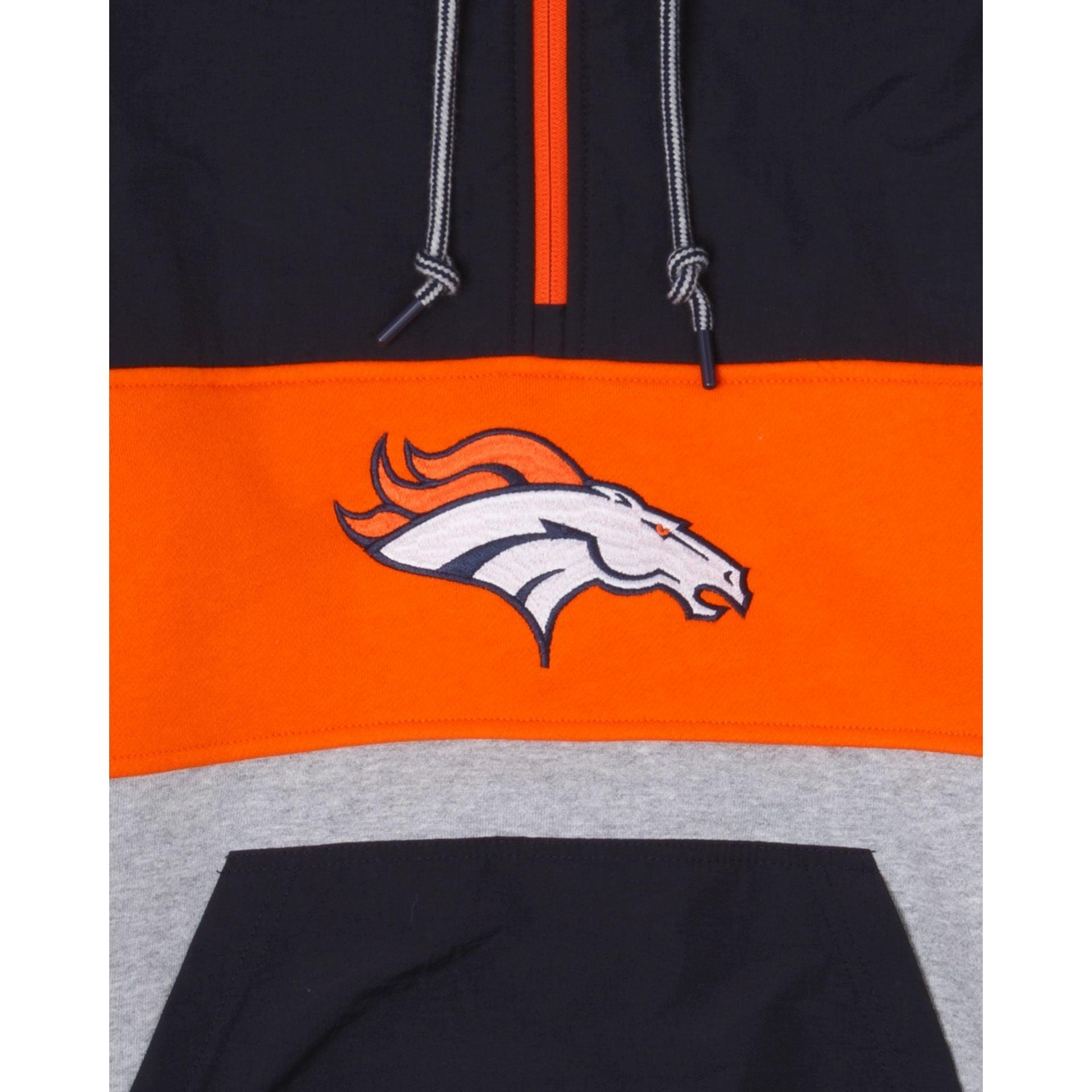 Denver Broncos Throwback Quarter Zip Hoodie Male Product Image