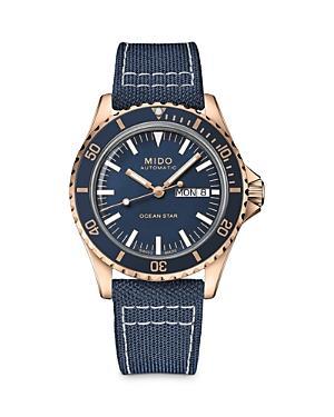 Mido Mens Swiss Automatic Ocean Star Tribute Blue Fabric Strap Watch 41mm Product Image