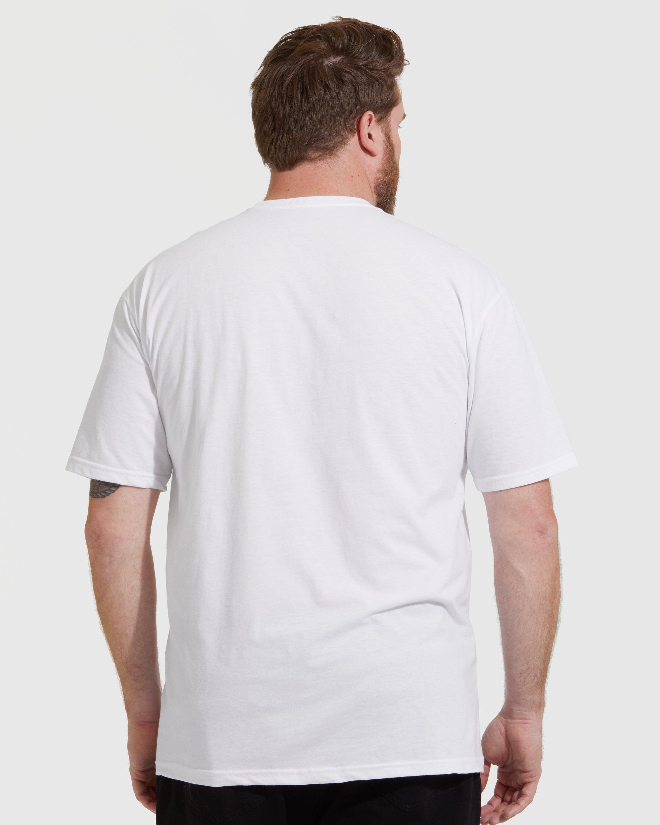 True Classic Men's All White Classic Short Sleeve Crew Neck T-Shirt 3-Pack Male Product Image