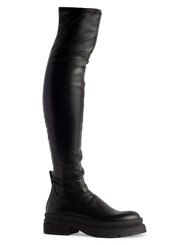 Womens Over the Knee-High Lug Sole Boots Product Image
